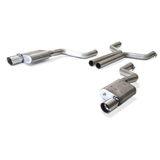 BBK Performance 30065 VariTune Cat-Back Exhaust System with Resonator Delete X-Pipe Stainless Steel for 2015-2017 Ford Mustang GT (5.0L) Coupe Only