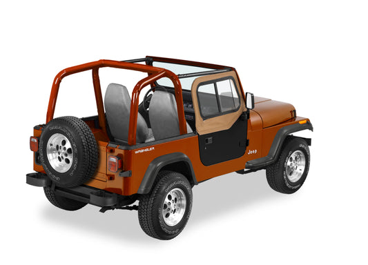 Bestop 88-95 Jeep Wrangler YJ Upper Door Sliders Spice Single Sliding Window)