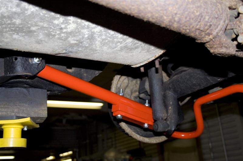 UMI Performance 3612-R Adjustable Extended Length Rear Lower Control Arms Red