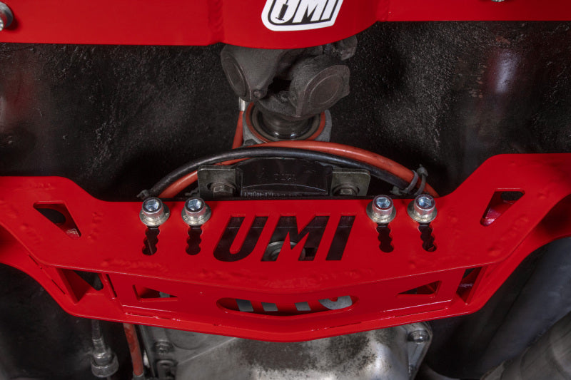 UMI Performance 3108-R Modular Adjustable Transmission Crossmember Red