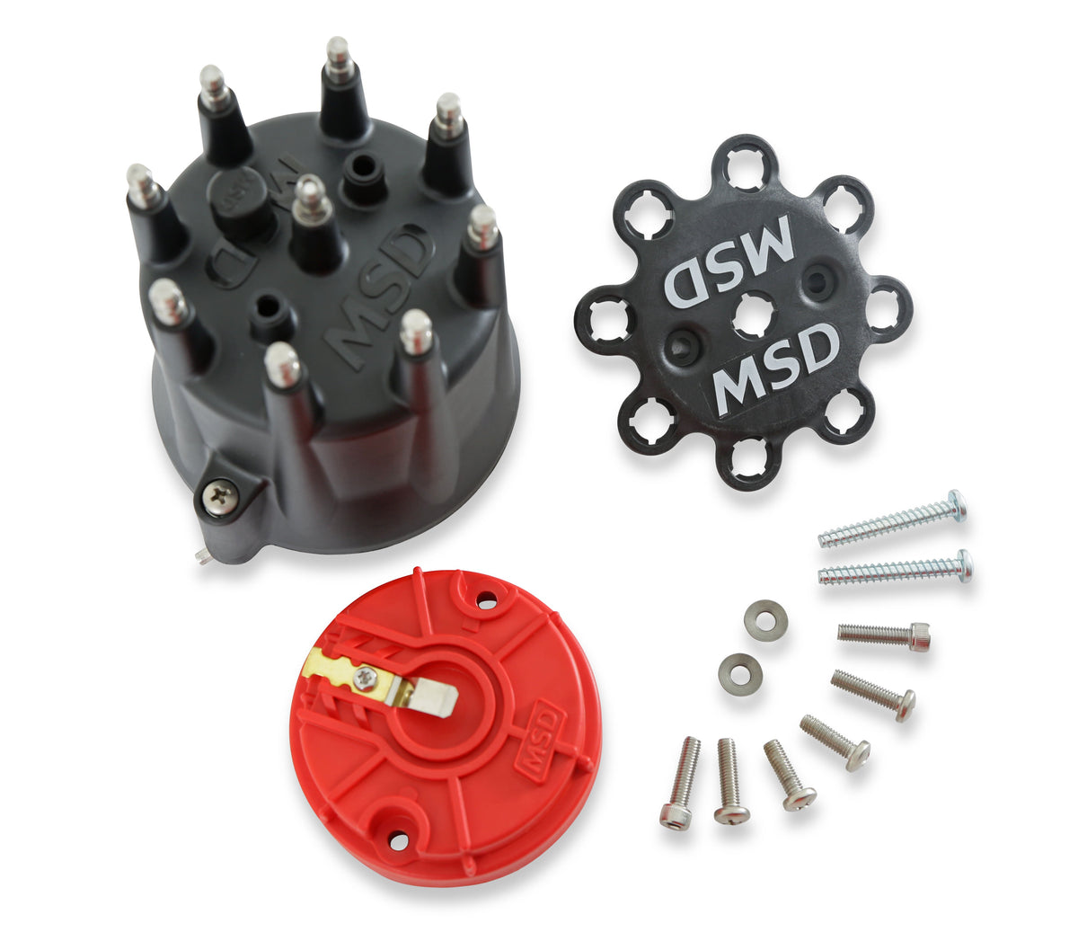 MSD 84336 Black for Chevy V8 HEI Distributor Cap and Rotor