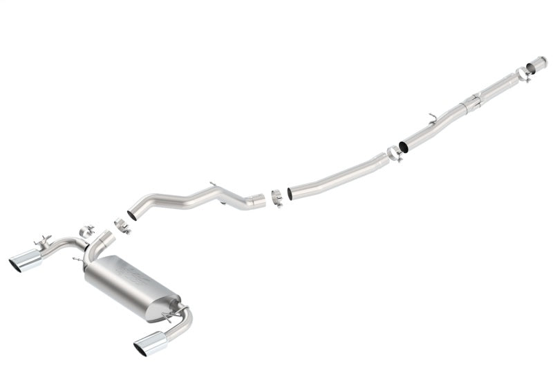 Borla 140730 16-17 Ford Focus RS 2.3L MT Round Angle-Cut Tips Split Rear Exit ATAK Catback Exhaust - #140730