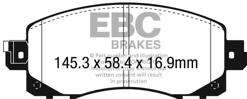 EBC 2022+ Subaru WRX 2.4T Yellowstuff Front Brake Pads DP42330R