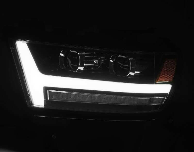 AlphaRex 880513 19-20 Ram 1500 HD PRO-Series Projector Headlights Plank Style Jet Black with Activation Light/Sequential Signal/DRL