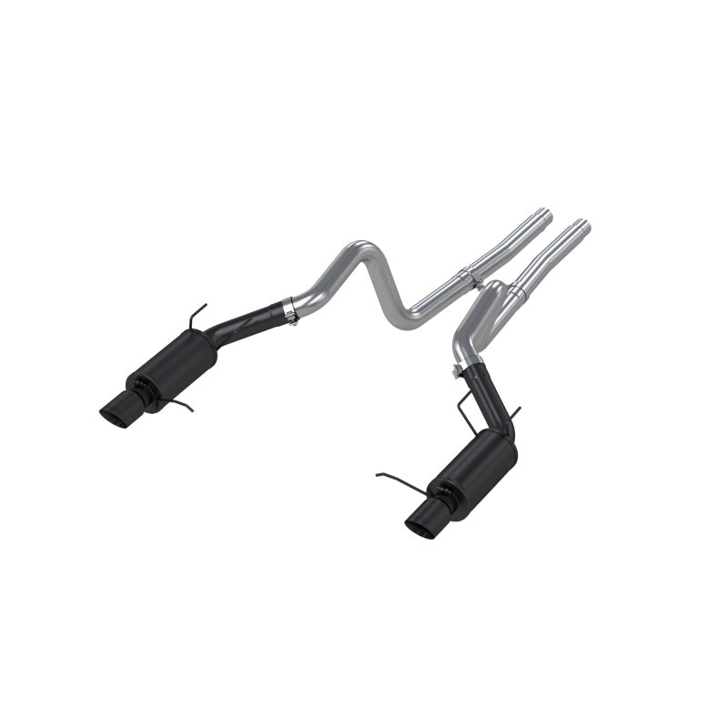 MBRP Ford Mustang GT 5.0L 3in Cat Back Street Version 4in Tips - Black