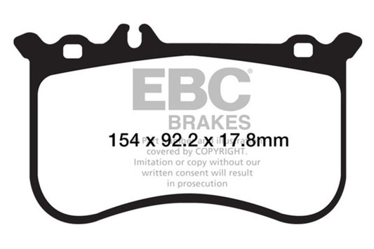 EBC 10-11 Mercedes-Benz CL550 5.5 AMG Sport Pkg Redstuff Front Brake Pads DP32138C