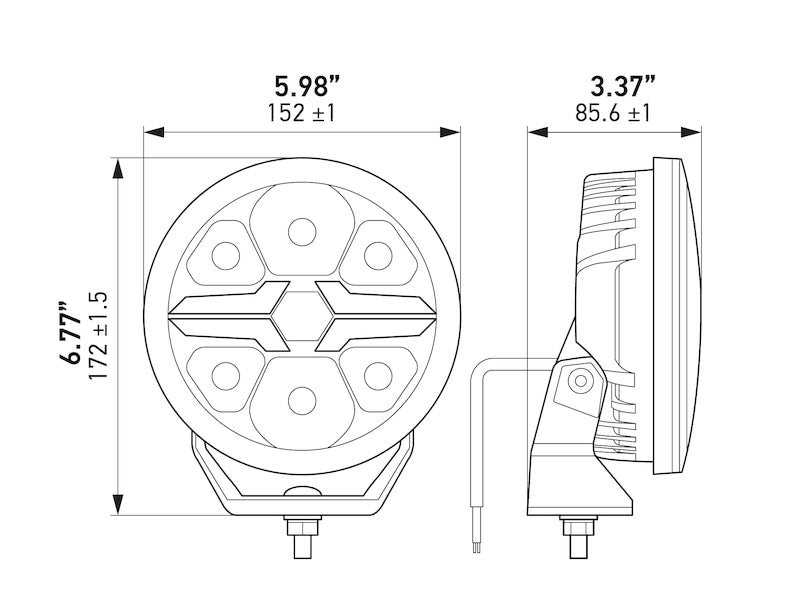 HELLA 358228801 Blade 6in LED Driving Lamp Set of 2