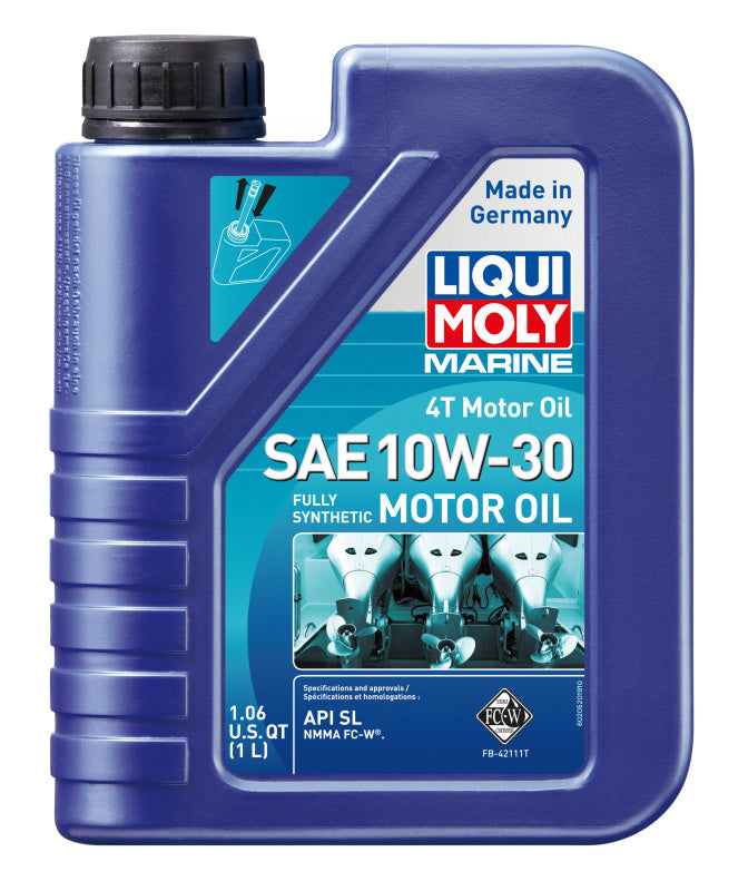 LIQUI MOLY 1L Marine 4T Motor Oil SAE 10W-30 (20520) - Pack of 6