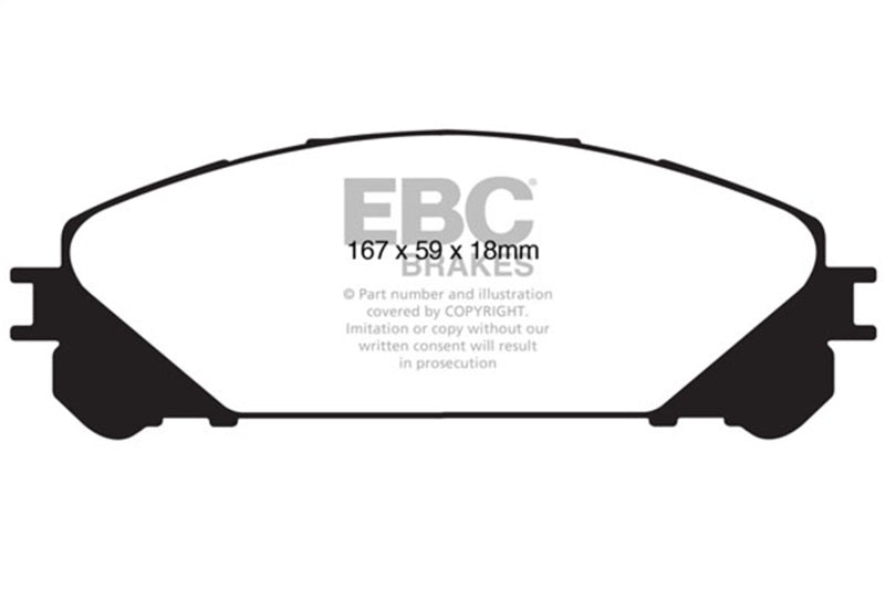 EBC 10+ Lexus RX350 3.5 (Japan) Extra Duty Front Brake Pads ED91837