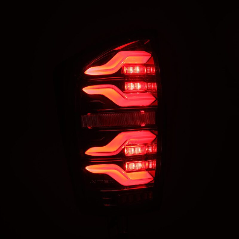 AlphaRex 680080 16-21 Toyota Tacoma LUXX LED Taillights Alpha Black w/Activation Light/Sequential Signal