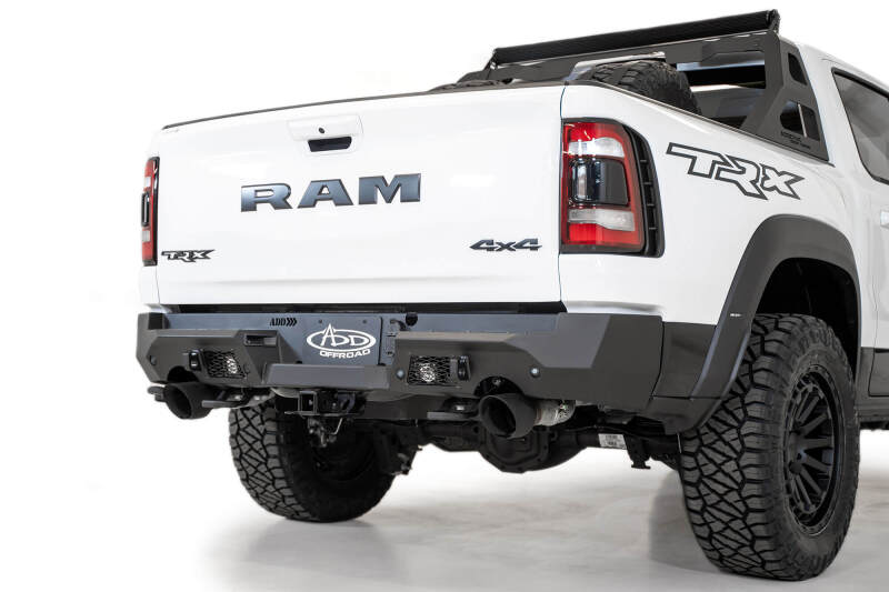 Addictive Desert Designs for 2021 Ram 1500 TRX Stealth Fighter Rear Bumper - Hammer Black