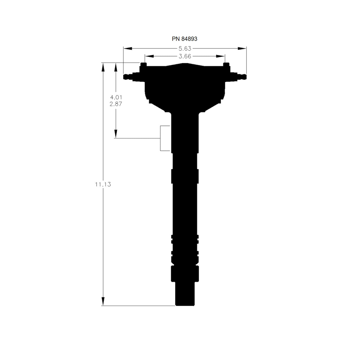 MSD 84893 for Chevy Crank Trigger Distributor with Black Crab Cap