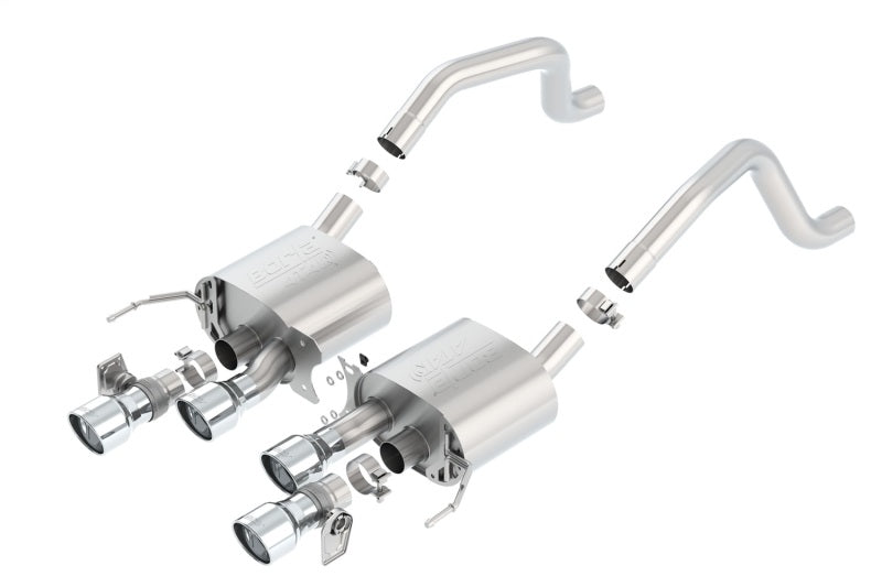 Borla 11905 15 Chevy Corvette C7 ZO6 6.2L w/o AFM w/ NPP ATAK Quad RD RL AC Tips Center Rear Exit Exhaust - #11905