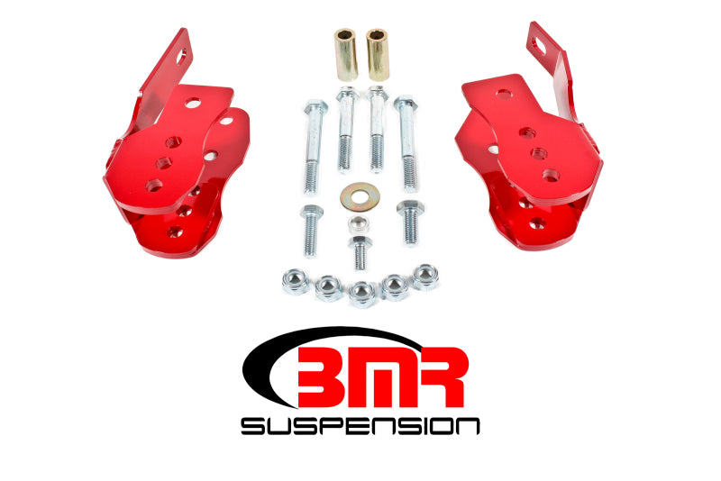 BMR 2005-2014 S197 Mustang Bolt-On Control Arm Relocation Brackets - Red