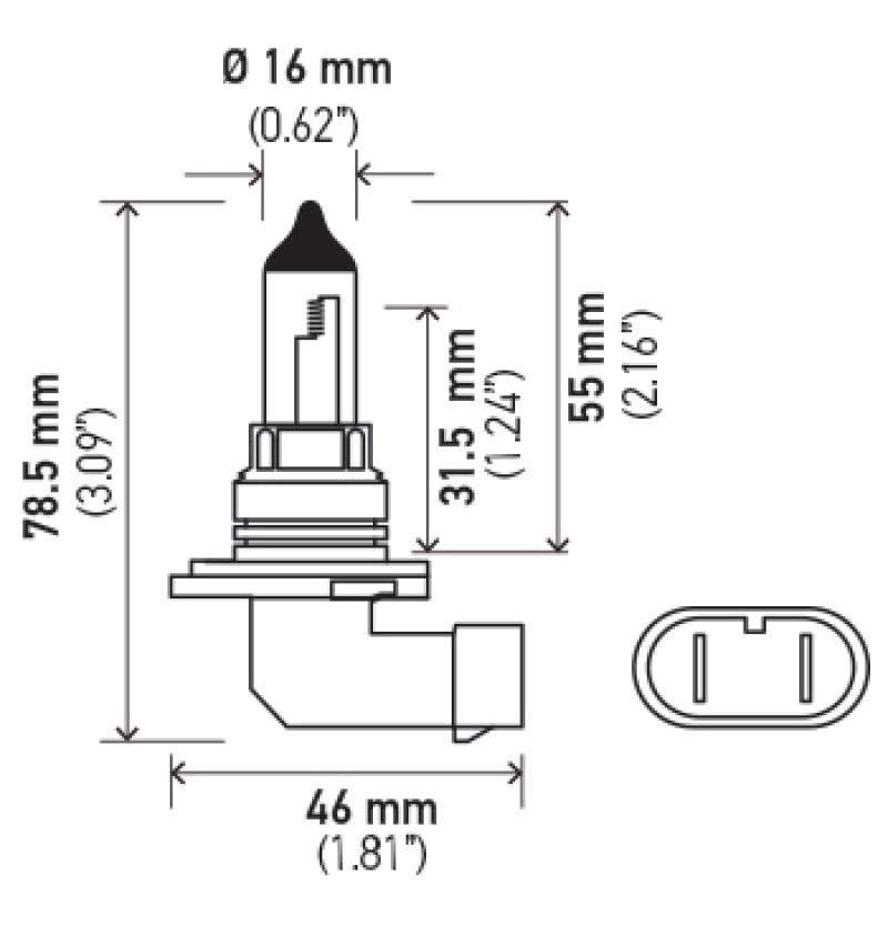 HELLA 9006 12V 55W Halogen Bulb