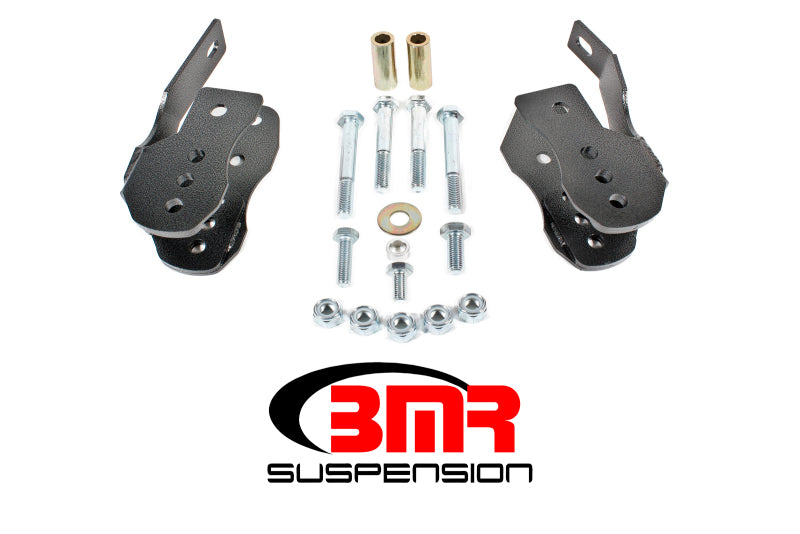 BMR 2005-2014 S197 Mustang Bolt-On Control Arm Relocation Brackets - Black Hammertone