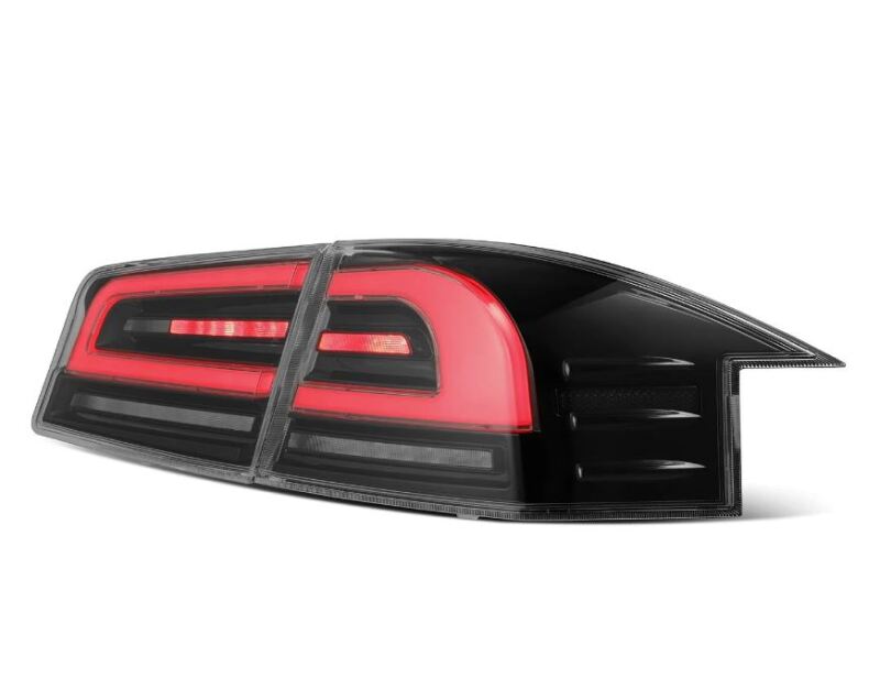 AlphaRex 601130 12-21 Tesla Model S LUXX-Series LED Tail Lights - Black/Red (US Models Only)