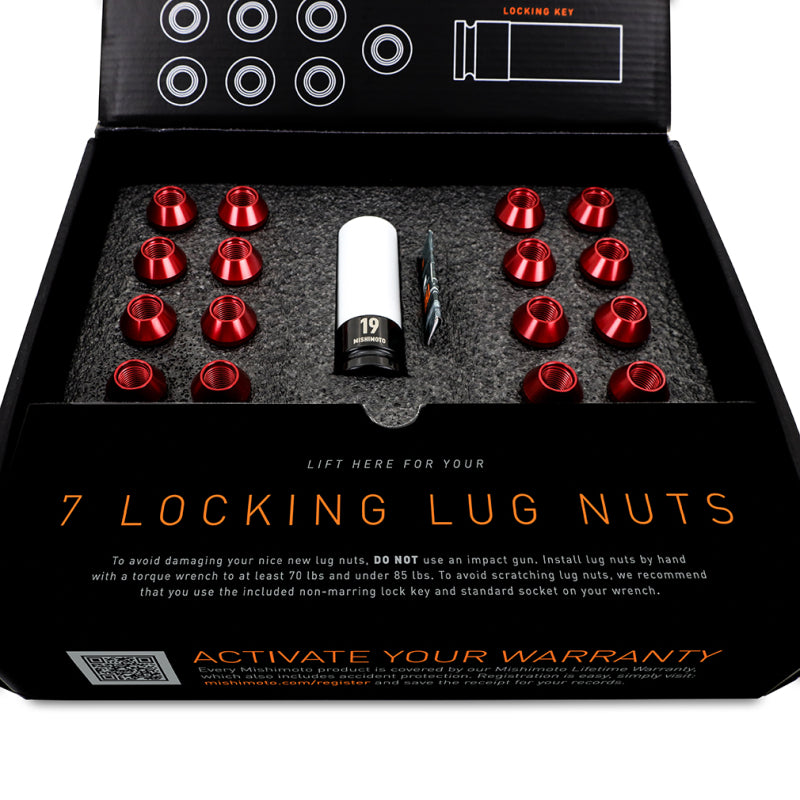 Mishimoto Aluminum Locking Lug Nuts 1/2 X 20 23pc Set Neo Chrome - #MMLG-1220-23LNC