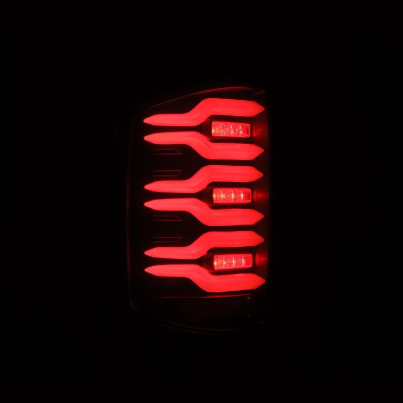 AlphaRex 620030 14-18 Chevrolet Silverado Luxx-Series LED Tail Lights Black w/Activation Light/Sequential Signal
