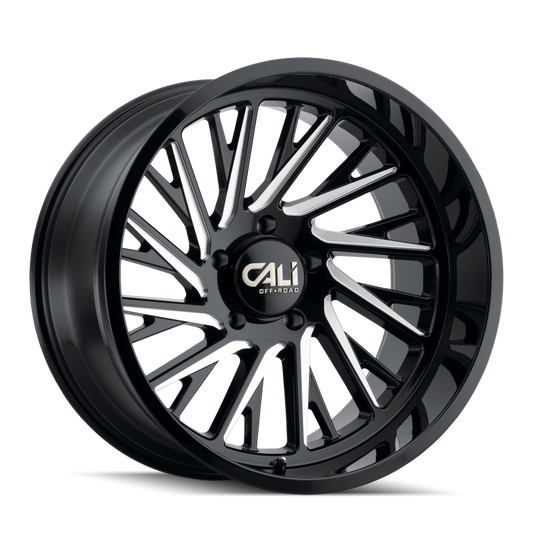 Cali Off-Road Purge 9114 24x14 8x180 -76mm Gloss Black Milled Wheel 9114-24478BM