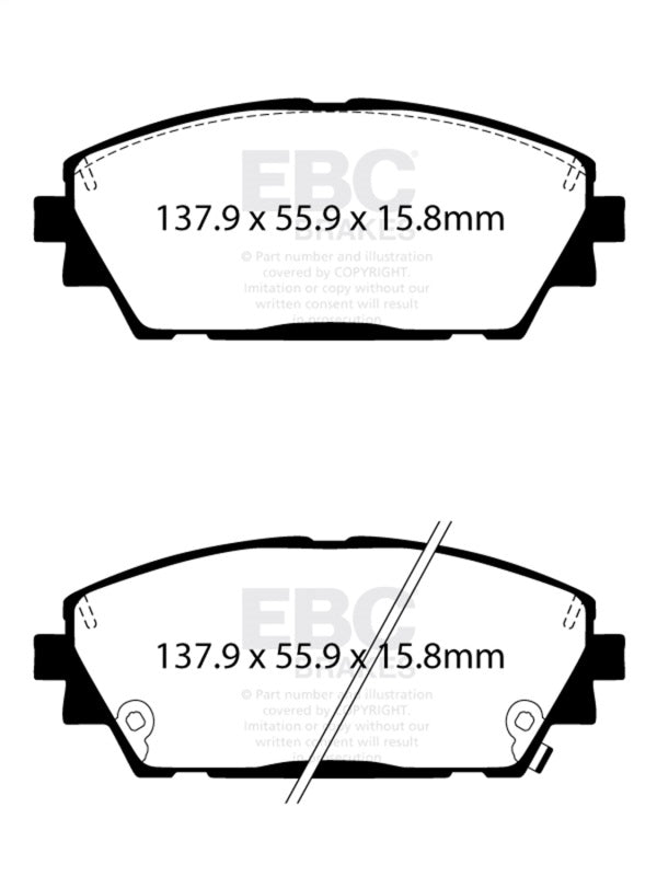 EBC 2019+ Mazda 3 (BP) 2.5L Redstuff Front Brake Pads DP32416C
