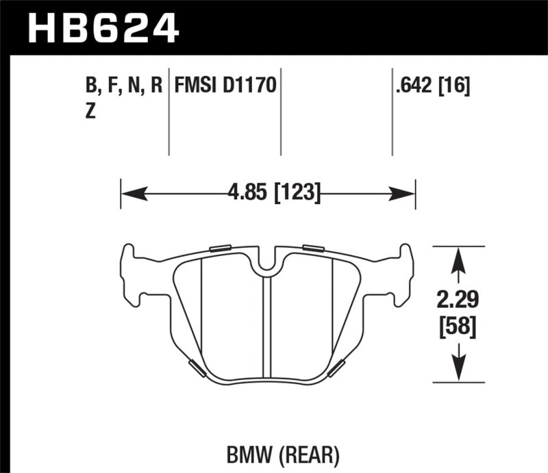 Hawk Performance HB624N.642 HP Plus Crossover Street/Motorsport Brake Pads