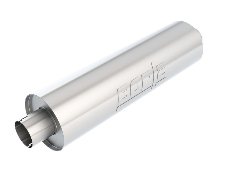 Borla 400500 Heavy Duty (Truck) Muffler - 3in Center-Center 24in x 6.75in Round (Notched) - #400500