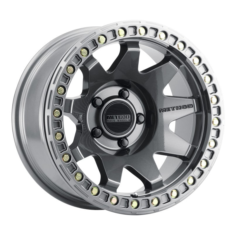 Method MR108 17x9 -44mm Offset 5x5 71.5mm CB Gloss Titanium with BH-H24125-38 Wheel