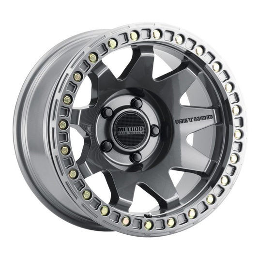 Method MR108 17x9 -44mm Offset 5x5 71.5mm CB Gloss Titanium with BH-H24125-38 Wheel