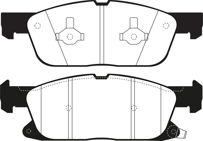 EBC 2016+ Lincoln Continental (10th Gen) 2.7L Twin Turbo Yellowstuff Front Brake Pads DP43072R