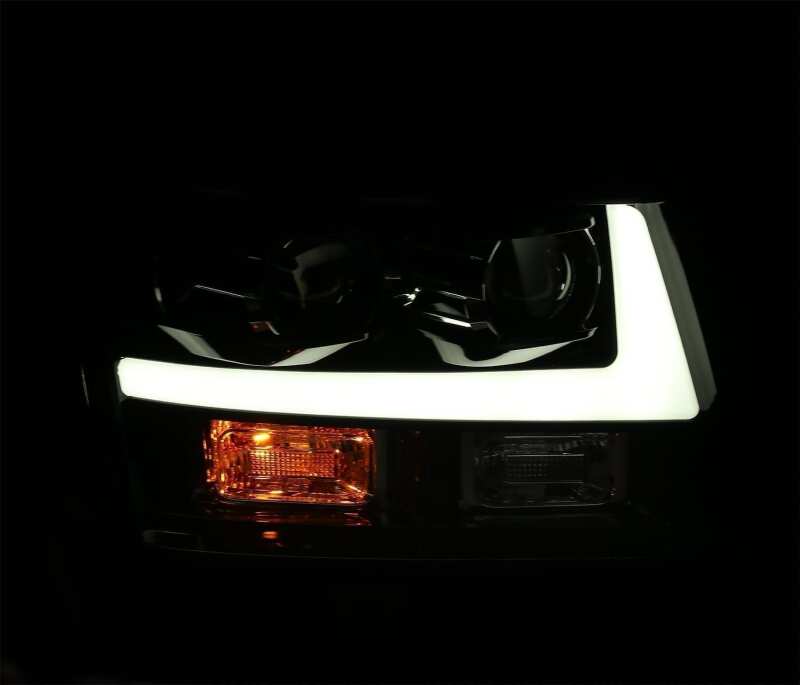 AlphaRex 880296 07-14 Chevrolet Tahoe/Suburban LUXX Series LED Projector headlights Chrome with DRL/Sequential