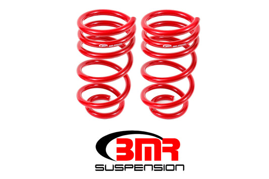 BMR 10-15 5th Gen Camaro V8 Rear Lowering Springs (1.0in Drop) - Red