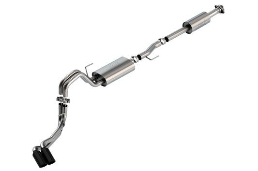 Borla 140870BC F-150 2021 2.7L/3.5L 4dr CC SB EC STB Lar/KingR/Plnm/LTD 3/2.25 DSE CB Touring BLK CHR Tips - #140870BC