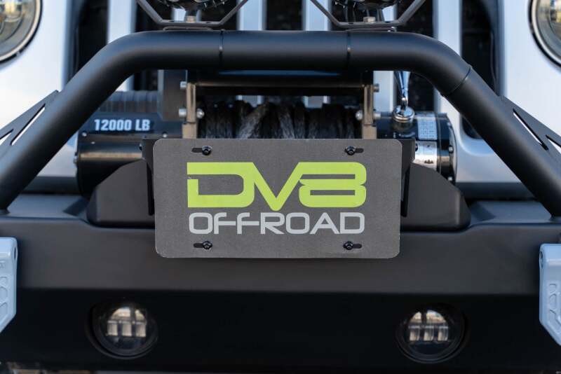 DV8 Offroad Fairlead Mounted Flip-Up License Plate Bracket - #LPBM-02