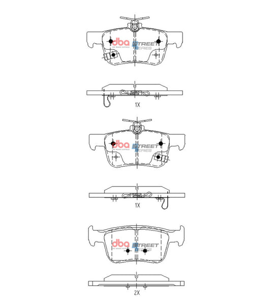 DBA 2019+ Honda Accord 2.0L Hybrid Street Series Rear Brake Pads