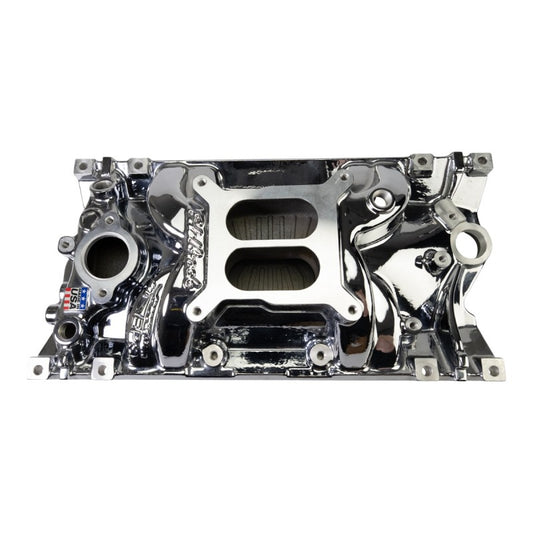 Edelbrock 2716-CP Chevrolet Vortec Small Block Performance EPS Manifold - Chrome Plasma Finish