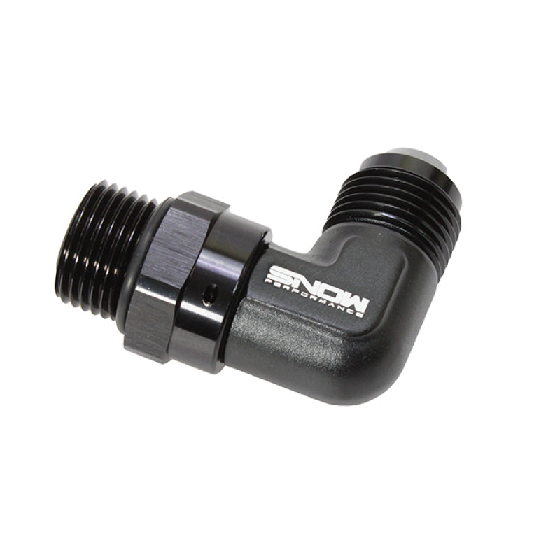 Snow Performance SNF-60119 -10 ORB to -10AN 90 Degree Swivel Fitting (Black)