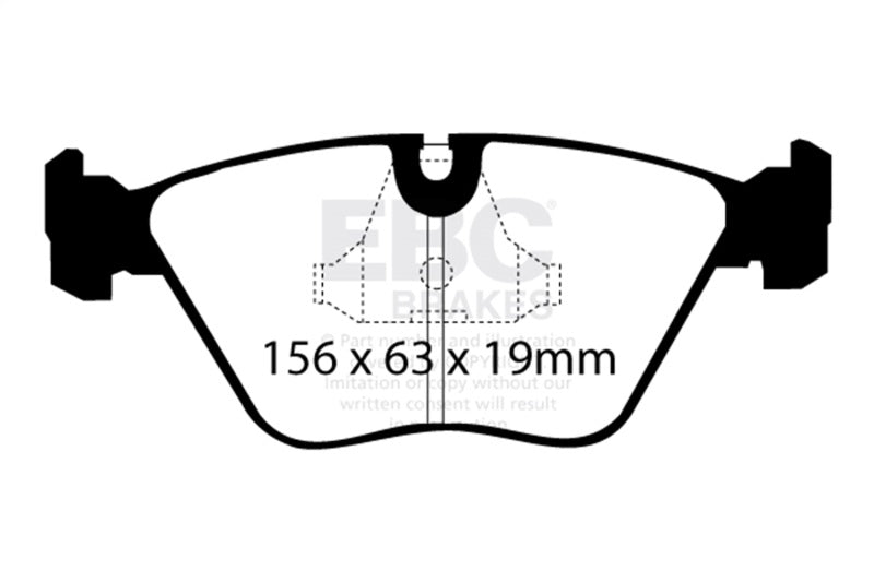 EBC 92-95 BMW M3 3.0 (E36) Redstuff Front Brake Pads DP3689C