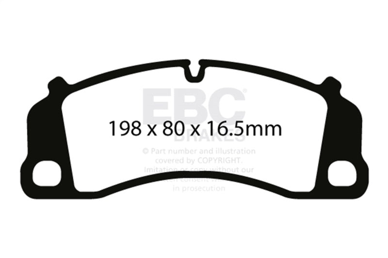 EBC 2016+ Porsche 911 (991/992) Carrera S 3.0TT (Cast Iron Rotor Only) Redstuff Front Brake Pads DP32206C
