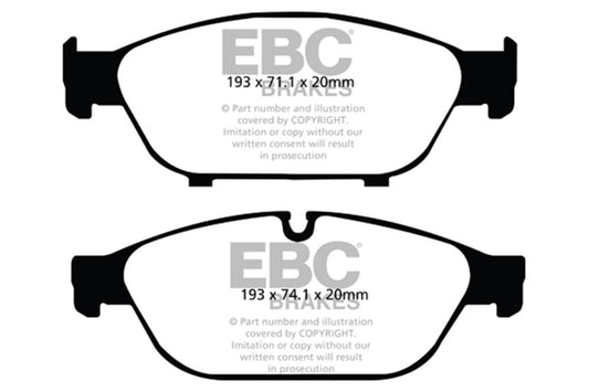 EBC 12+ Audi A6 Quattro 3.0 Supercharged Yellowstuff Front Brake Pads DP42086R