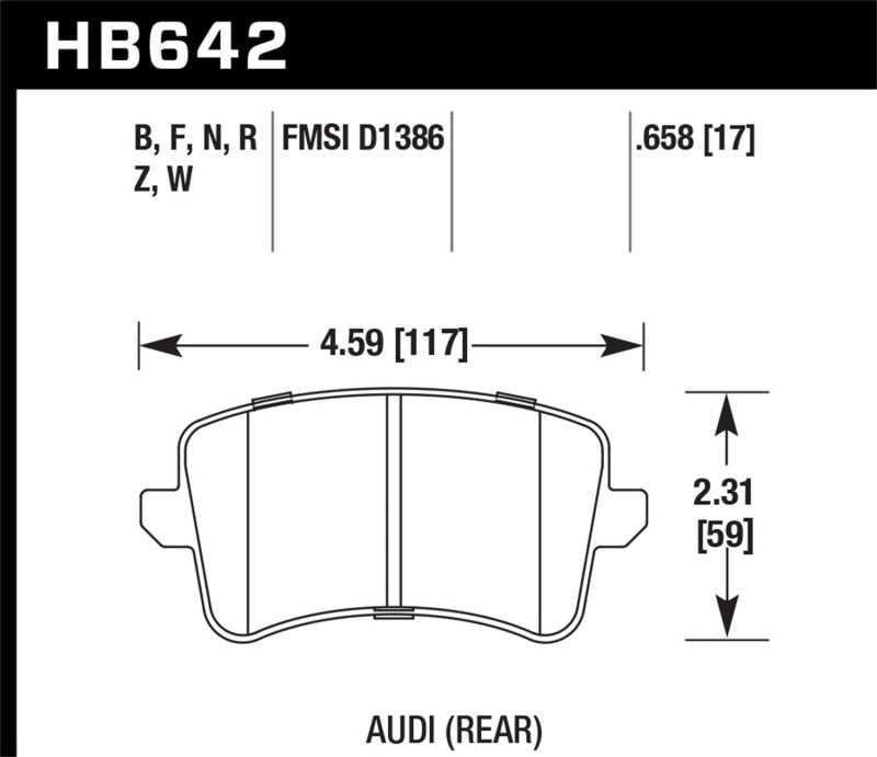 Hawk Performance HB642W.658 DTC-30 Motorsport Brake Pads