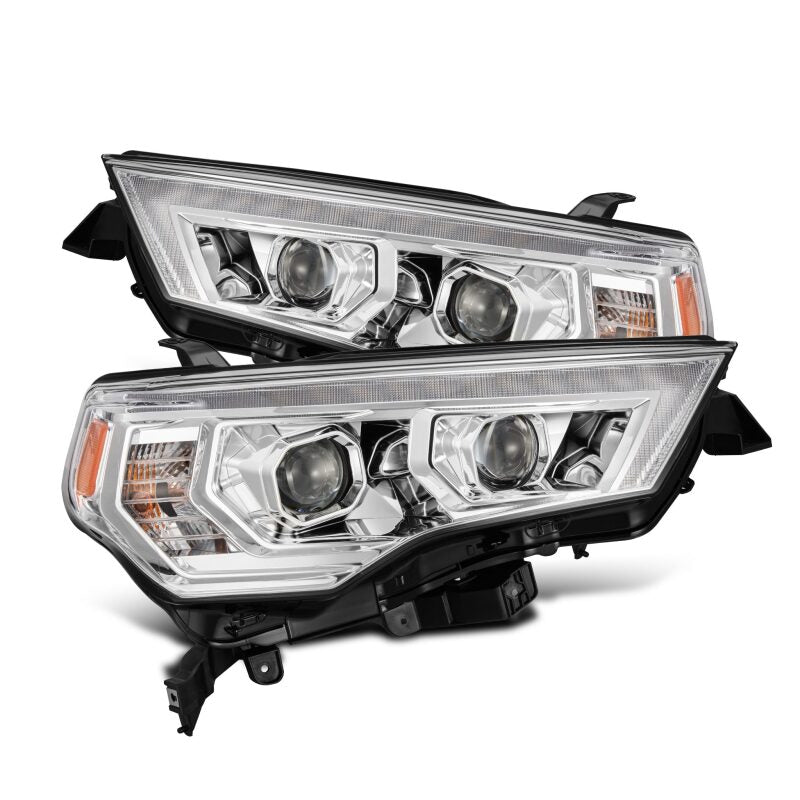 AlphaRex 880815 14-22 Toyota 4Runner PRO-Series Projector Headlights Black with Sequential Signal + DRL