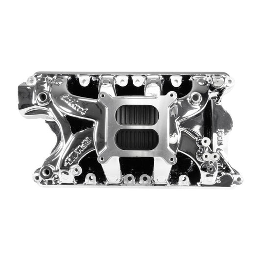 Edelbrock 7581-CP RPM Air-Gap Small Block Ford 351W Intake Manifold - Chrome Plasma Finish