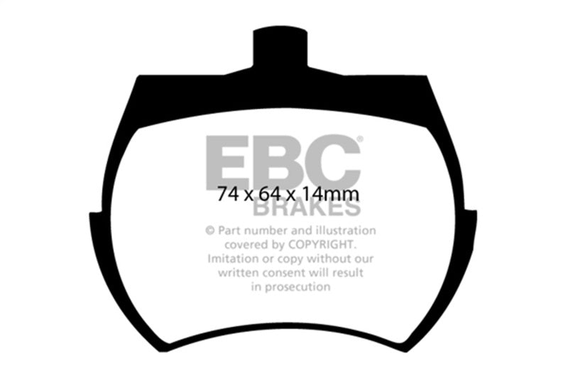 EBC 62-71 Austin-Healey Sprite (Steel Wheels) Greenstuff Front Brake Pads DP2127