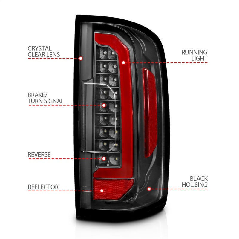 ANZO 2015-2022 Chevrolet Colorado LED Taillights - Clear Lens