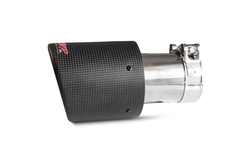 MBRP T5122CF Dual Wall Angled Exhaust Tip (4in outside diameter, 3in inlet, 7.7in length, Carbon Fiber), 1 Pack