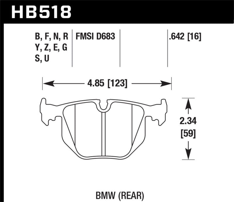 Hawk Performance HB518C.642 HPX Motorsport Brake Pads