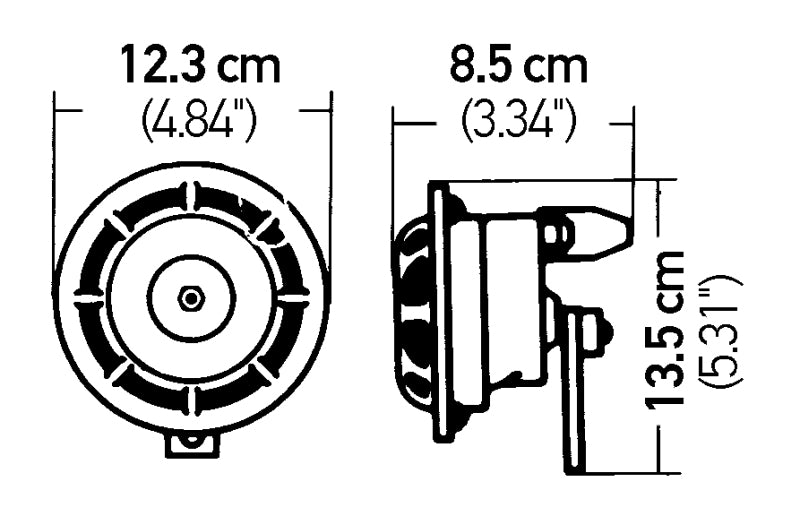 HELLA 003399101 Supertone Horn Set 24V Black