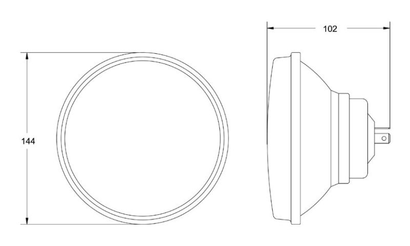 HELLA 002850811 Vision Plus 5-3/4in Round High/Low Beam Conversion Headlamp Kit