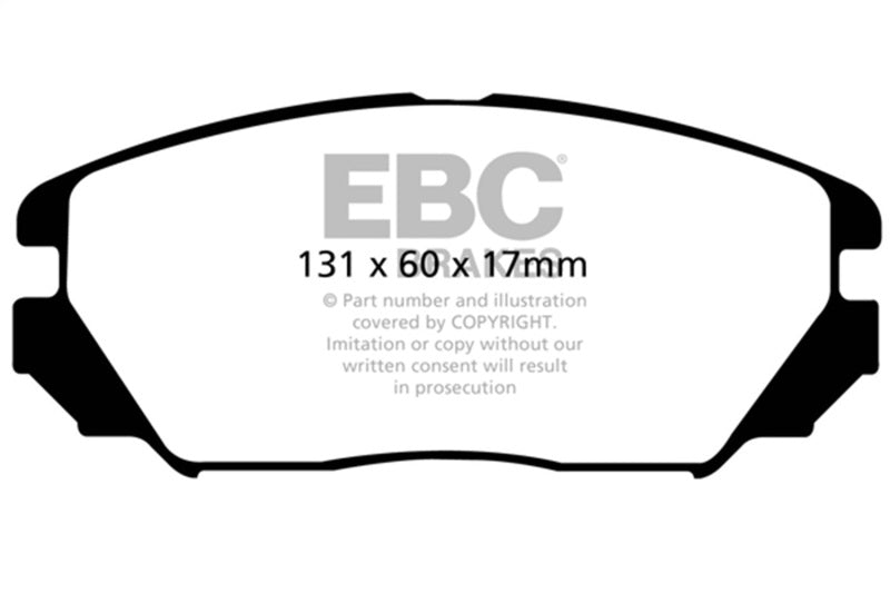 EBC 08-09 Hyundai Azera 3.3 Ultimax2 Front Brake Pads UD1125